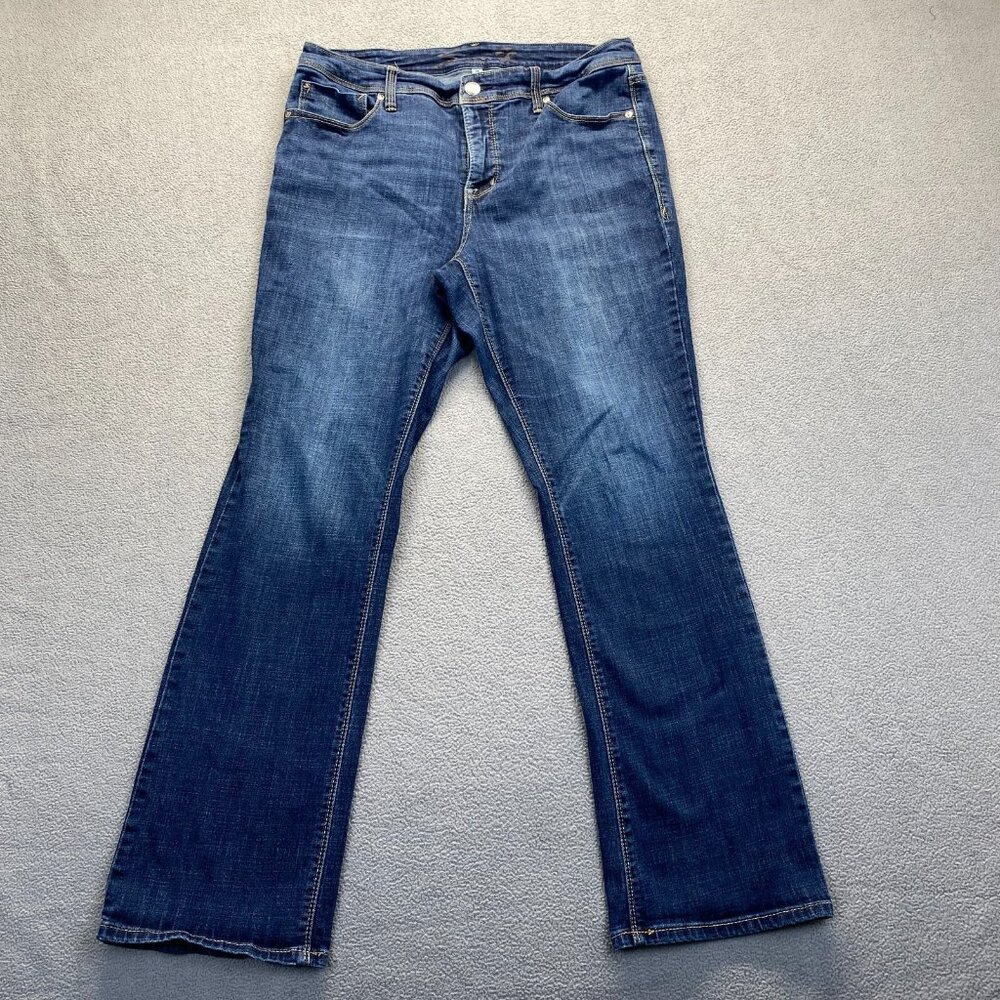 Seven 7 Denim Blue Jeans Women's Size 16 Regular,Stretch,Embroidery‎